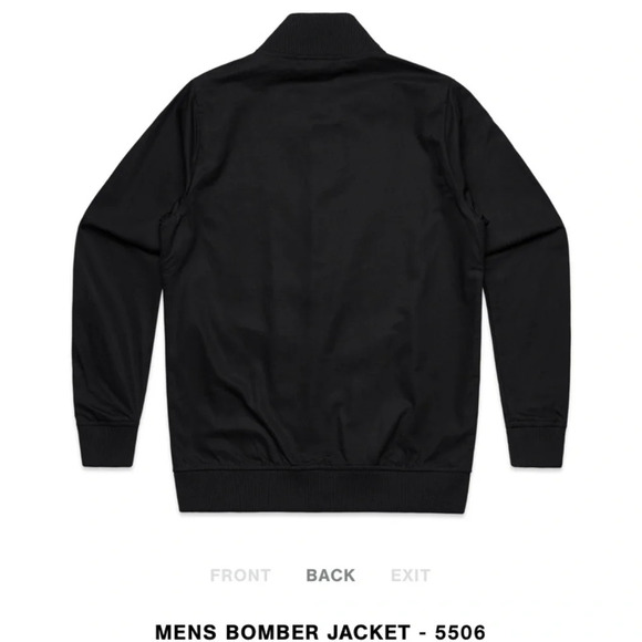 ASCOLOUR black bomber XL canvas varsity jacket - Picture 3 of 4